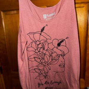 Fused Hawaii Pink Graphic Tank Top